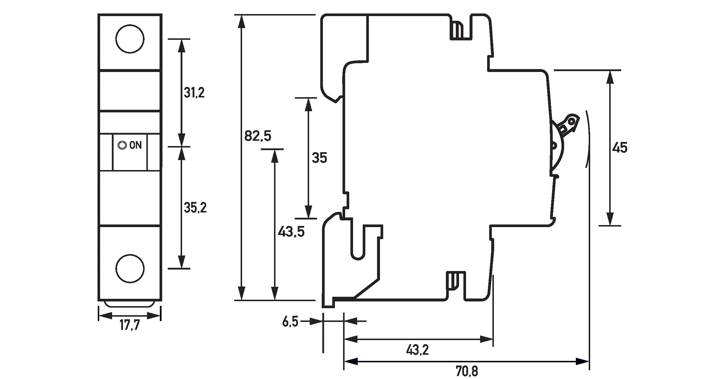 Doepke Doepke LS-Schalter 1p, B-Char, 400 V/16 A AC, 60 V/16 A DC, 6 kA Doepke Doepke LS-Schalter 1p, B-Char, 400 V/16 A AC, 60 V/16 A DC, 6 kA